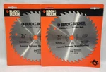 Lot Of 2 Black & Decker General Purpose Wood Cutting 7 1/4" Circular Saw Blades. Fixed Price $7.18.