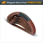 Powertec 120 Grit 1/2 X18" Sanding Belts Aluminum Oxide Sandpaper, 20PK (401812). Fixed Price $11.99.