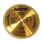 Sawstop BTS-P-80HATB Titanium Series 10" Tooth Premium Woodworking Blade New. Fixed Price $129.00.
