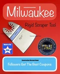 Milwaukee 2" Oscillating 49-25-2202 Open-lok Rigid Stainless Steel Scraper Blade. Fixed Price $9.98.