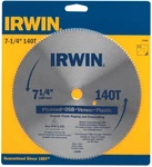 Irwin 11840 7-1/4" 140T Steel Circular Saw Blades Wood Cutting. Fixed Price $9.99.