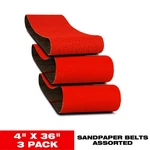 Diablo 36 In. 4 W Assorted Grit Zirconium Oxide Sanding Belt Pk. Fixed Price $21.32.