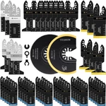 50PCS Oscillating Multi-tool Kit, Froylot Titanium Bi-metal Saw Blades.... Fixed Price $58.93.