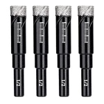 Swzhai Dry Diamond Drill Bits Set 4 Pack 1/2 Inch, Hole Saw Kit Round.... Fixed Price $16.97.