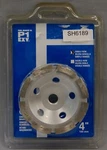 Pearl Single Row Cup Stone/masonary Wheel 4", 5/8"-11 EXV04CH, SH6189. Fixed Price $14.95.